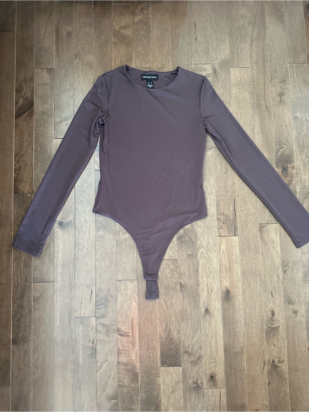 Streetwear Society Brown Long-Sleeve Bodysuit